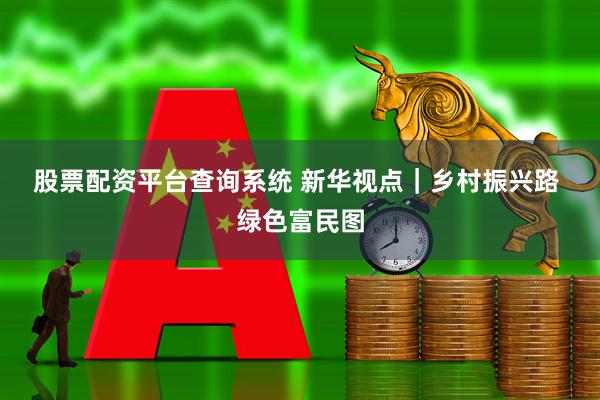 股票配资平台查询系统 新华视点｜乡村振兴路 绿色富民图